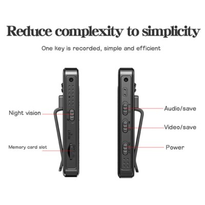 HD 1080P Mini Camera Portable Small Digital Video Recorder Police BodyCam Infrared Night Vision Video Surveillance Camcorder - Image 5