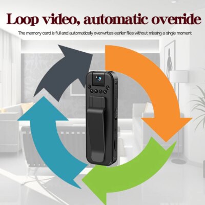 HD 1080P Mini Camera Portable Small Digital Video Recorder Police BodyCam Infrared Night Vision Video Surveillance Camcorder - Image 4