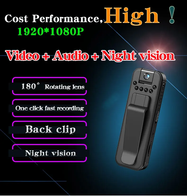 WIth Wifi 1080P Body Mini Camera Portable Small Digital Video Recorder Police BodyCam Infrared Night Vision Miniature Camcorder