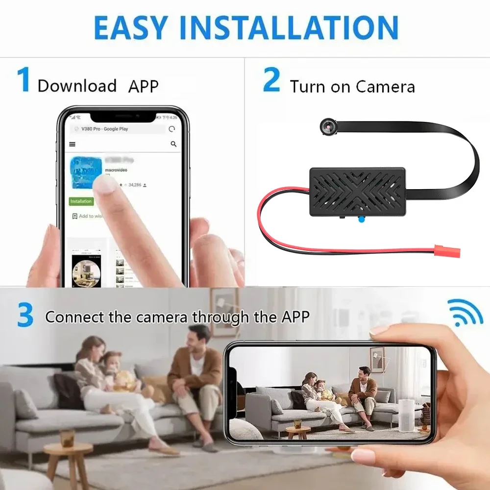 HD 1080P WiFi IP Mini Camera Home Security Motion Detection Micro Camcorder DIY Module Remote Contro Video Recorder Mini Cam