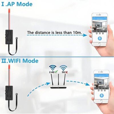 HD 1080P WiFi IP Mini Camera Home Security Motion Detection Micro Camcorder DIY Module Remote Contro Video Recorder Mini Cam - Image 6