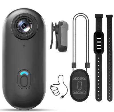 4K HD Outdoor Magnetic POV Camera 30FPS Mini Pet Vlogging Collar Camera for Cats Dogs Wireless Back Clip Mount Necklace Bodycam