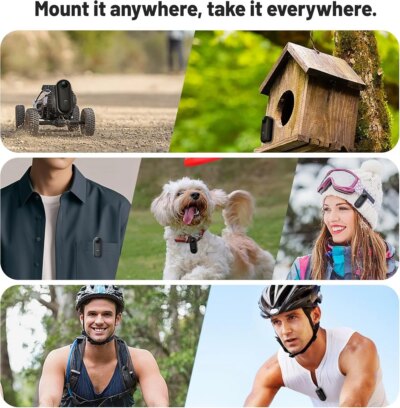4K HD Outdoor Magnetic POV Camera 30FPS Mini Pet Vlogging Collar Camera for Cats Dogs Wireless Back Clip Mount Necklace Bodycam - Image 3