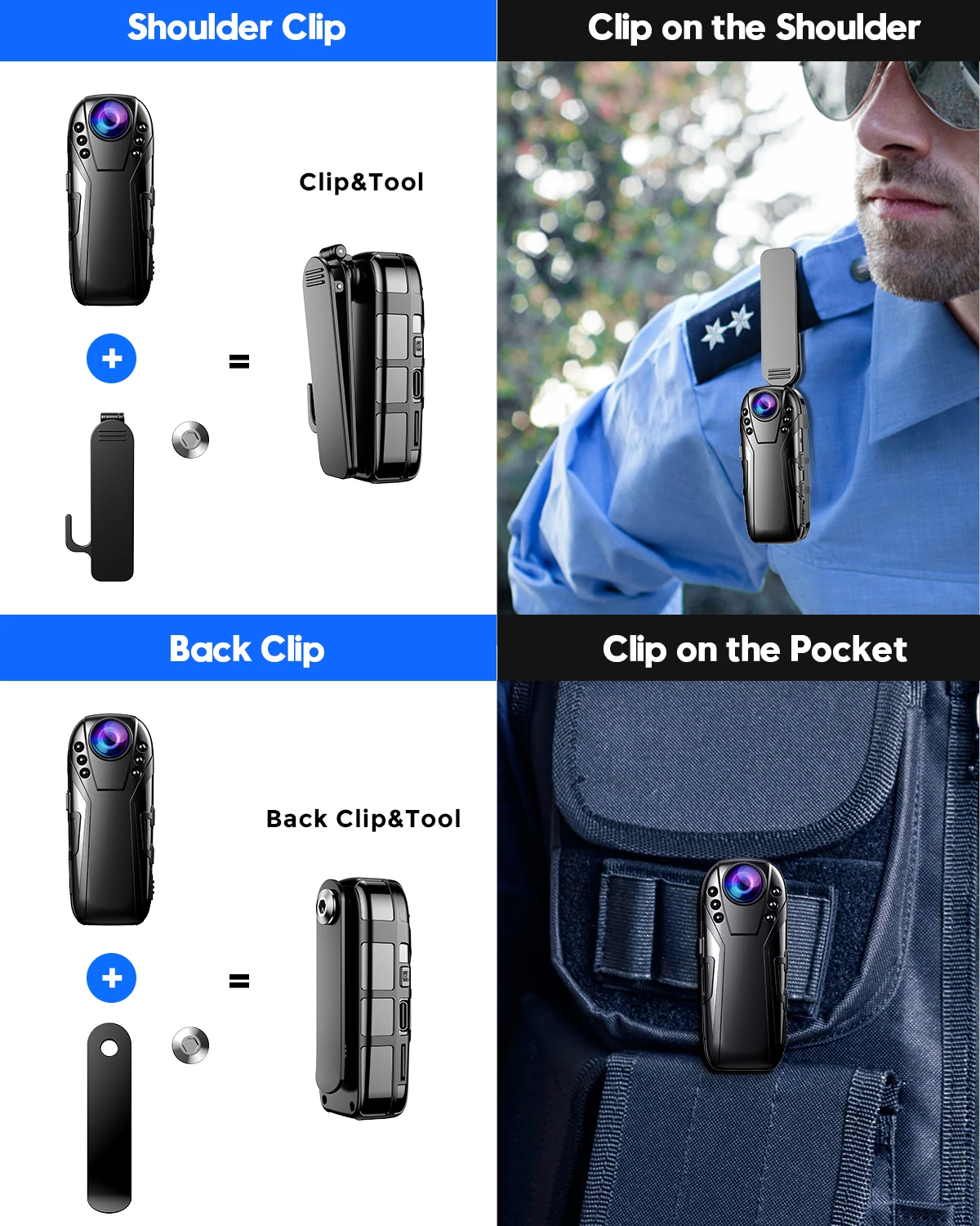 Boblov L02 1080P Infrared night vision Full HD Lens Mini Camera Dash Cam Small Camcorder 125 degrees wide angle Bodycam Police