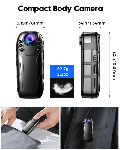 Boblov L02 1080P Infrared night vision Full HD Lens Mini Camera Dash Cam Small Camcorder 125 degrees wide angle Bodycam Police - Image 2