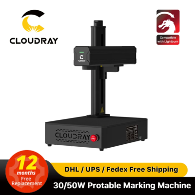 Cloudray 30W Fiber Marking Machine Protable for DIY Jewelry Gold Silver Ring Bracelet Metal Cutting Laser Engraving Machine
