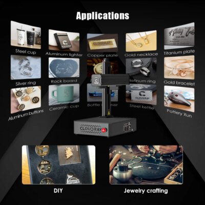 Cloudray 30W Fiber Marking Machine Protable for DIY Jewelry Gold Silver Ring Bracelet Metal Cutting Laser Engraving Machine - Image 5