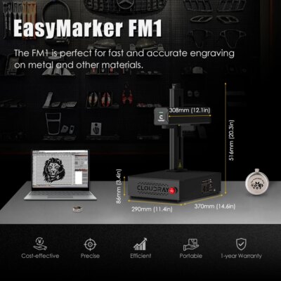 Cloudray 30W Fiber Marking Machine Protable for DIY Jewelry Gold Silver Ring Bracelet Metal Cutting Laser Engraving Machine - Image 2
