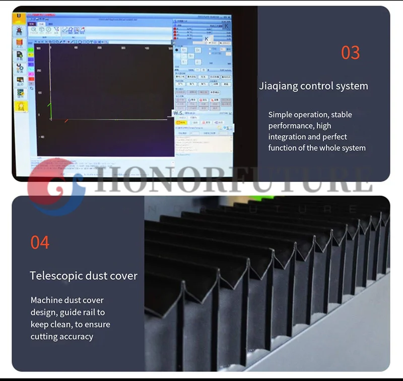 High Quality Factory Cnc Automatic Metal Sheet Steel Fiber Laser Cutting Machine 1500W HF3015H