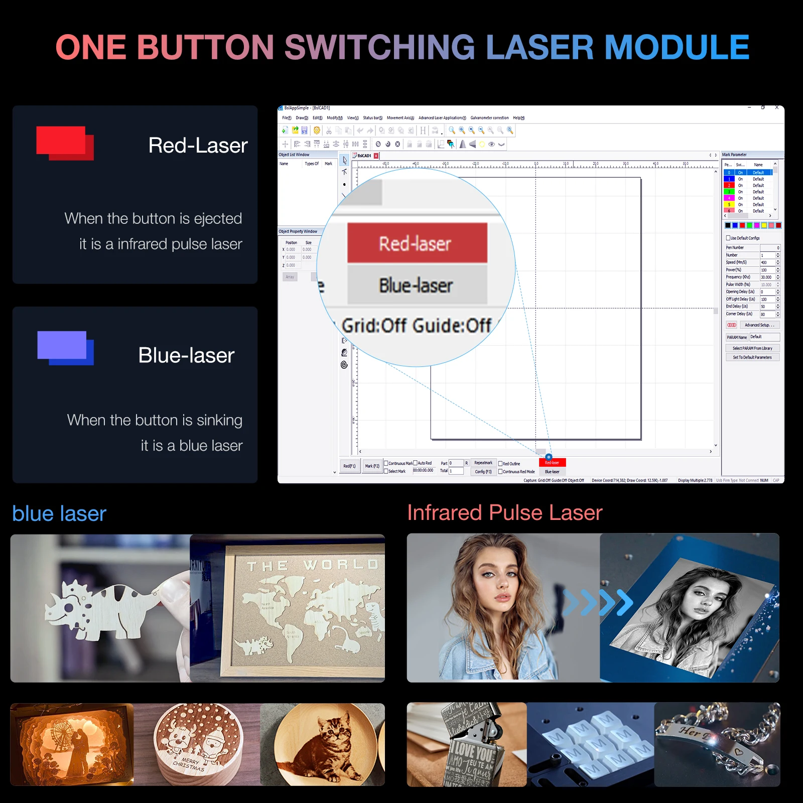 DAJA M4 PRO Fiber Marking Machine Portable Dual Laser Engraver for All Material Jewelry Wood Metal Plastic Leather Glass Ring DAJA M4 PRO Fiber Marking Machine Portable Dual Laser Engraver for All Material Jewelry Wood Metal Plastic Leather Glass Ring