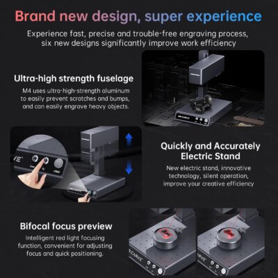 DAJA M4 PRO Fiber Marking Machine Portable Dual Laser Engraver for All Material Jewelry Wood Metal Plastic Leather Glass Ring - Image 3