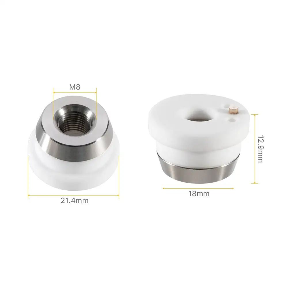 Bluetimes  Laser Ceramic Holder Ring For Fiber Cutting Machine D19.5 21.4 28 32 mm  Fiber Laser Nozzle