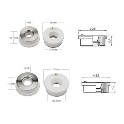 Bluetimes  Laser Ceramic Holder Ring For Fiber Cutting Machine D19.5 21.4 28 32 mm  Fiber Laser Nozzle - Image 5