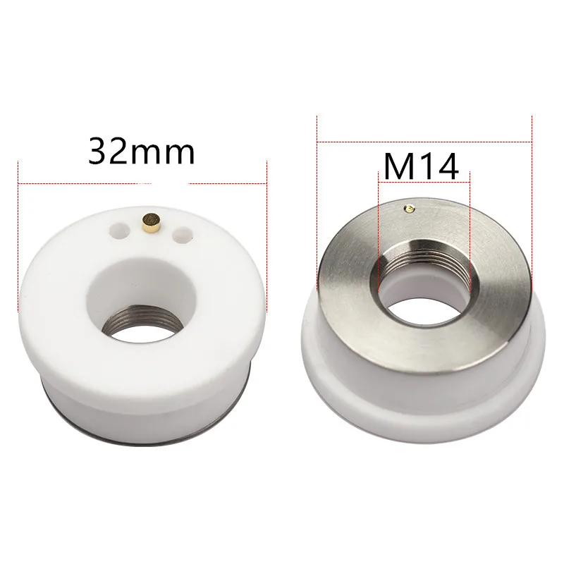Bluetimes  Laser Ceramic Holder Ring For Fiber Cutting Machine D19.5 21.4 28 32 mm  Fiber Laser Nozzle