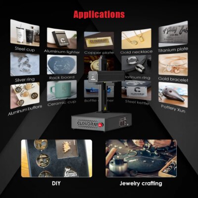 All-in-one Portable 30W 50W 60W Fiber Laser Marking Machine for Stainless Steel Metal Jewelry Rings Bracelet DIY Laser Engrave - Image 6