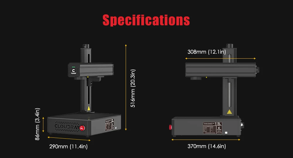 All-in-one Portable 30W 50W 60W Fiber Laser Marking Machine for Stainless Steel Metal Jewelry Rings Bracelet DIY Laser Engrave