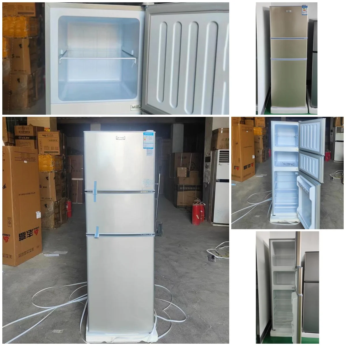 132L Home Mini Three Doors Household Fridge