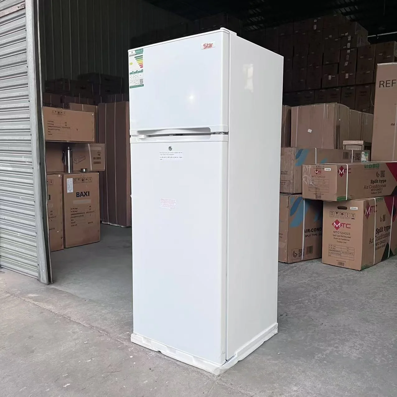 ​​205L Double Door Top Freezer Refrigerator - Household Energy Saving Fridge for Home, Large Capacity with Adjustable Shelves