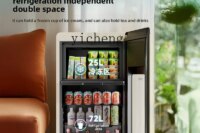 ZZ air-cooled and frost-free home living room office e-sports room retro small refrigerator