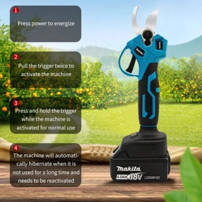 Makita Brushless Electric Scissors Cordless Pruning Shears 18V Multifunctional Fruit Tree Branche Cutter Garden Tool - Image 5
