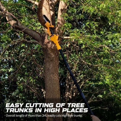 Brushless 1380W Electric Chainsaw Telescoping Pole Pruner High Branch Saw Garden Tree Pruning Tool For Dewalt 20V Battery Pin - Image 6