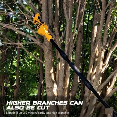 Brushless 1380W Electric Chainsaw Telescoping Pole Pruner High Branch Saw Garden Tree Pruning Tool For Dewalt 20V Battery Pin - Image 5