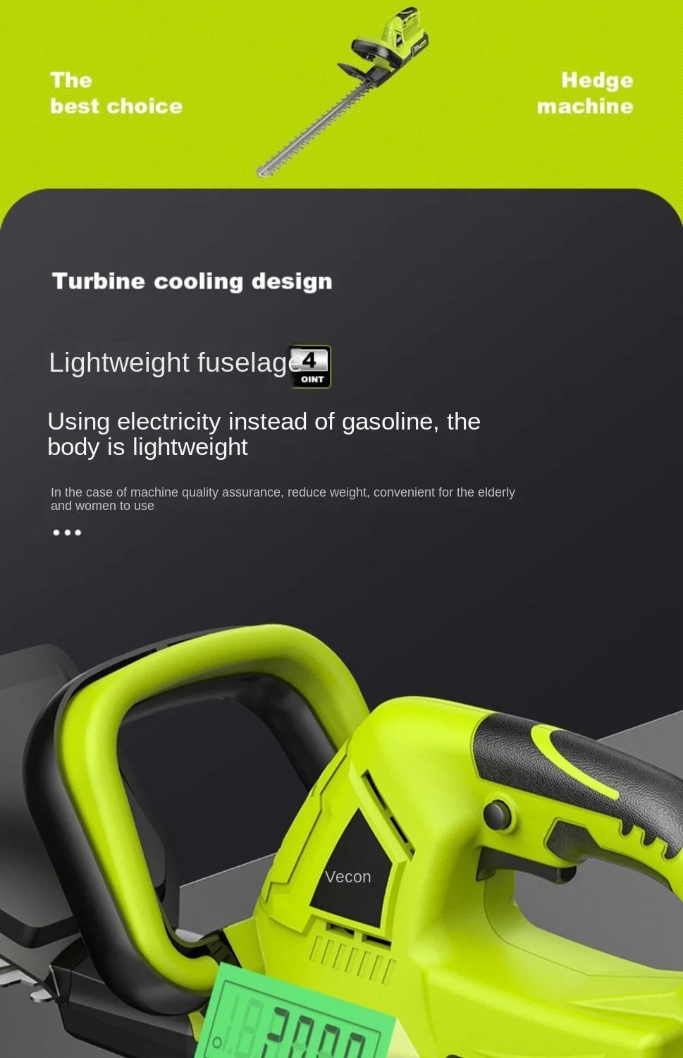 Electric Hedge Trimmer Trimmer Rechargeable Tea Tree Pruning Machine Tea Leaf Tea Greening Garden Artifact Tea Cutting Machine