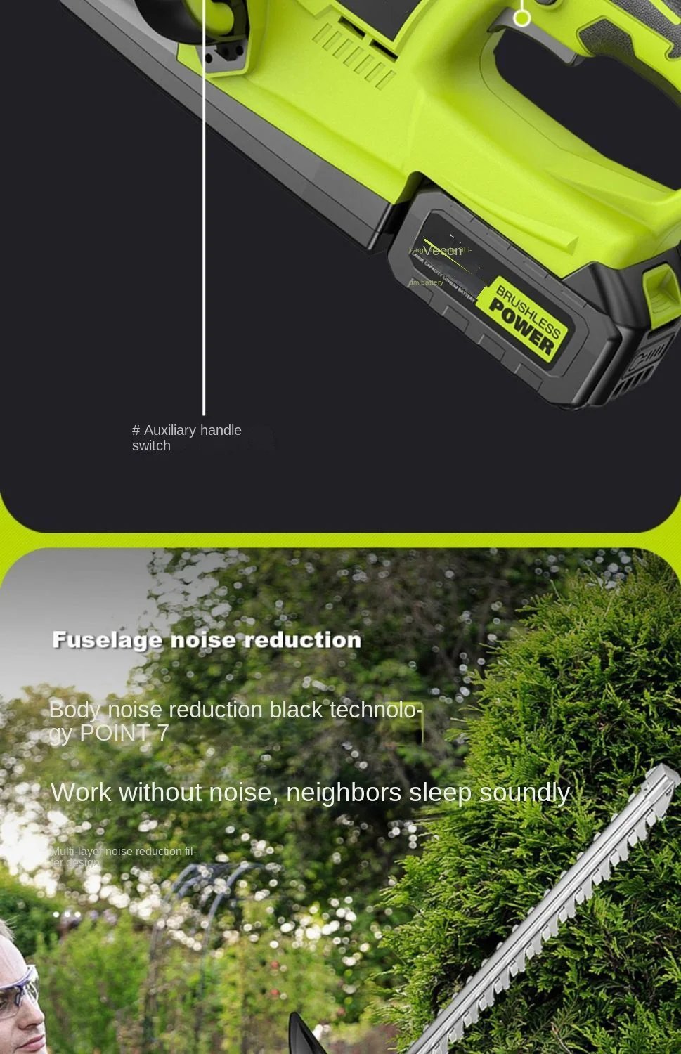 Electric Hedge Trimmer Trimmer Rechargeable Tea Tree Pruning Machine Tea Leaf Tea Greening Garden Artifact Tea Cutting Machine