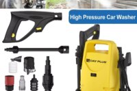 Electric High Pressure Washer 1600W,120bar,380l/h Adjustable Lance from 0 to 180°,7m Flexible Hose,for Terraces,Gardens,Cars