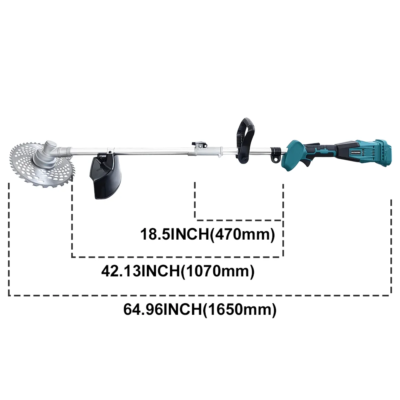 Brushless 9 Inch Cordless Lawn Mower Portable Adjustable Length Electric Grass Trimmer Cutter For Makita 18V Battery(No Battery) - Image 3