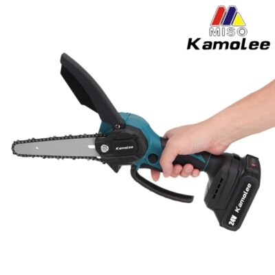 Kamolee Brushless Electric Chain Saw 8 Inch Mini Chainsaw Wood Cutter Pruning Garden Power Tool - Image 3