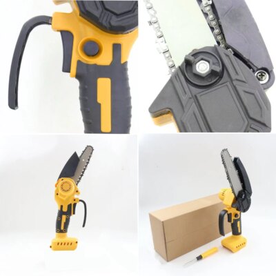 Mini Chainsaw 4/6-Inch Cordless Woodworking Handheld Garden Electric Saw Cutting Power Tool Fit Dewalt/Milwaukee 18V Battery - Image 3
