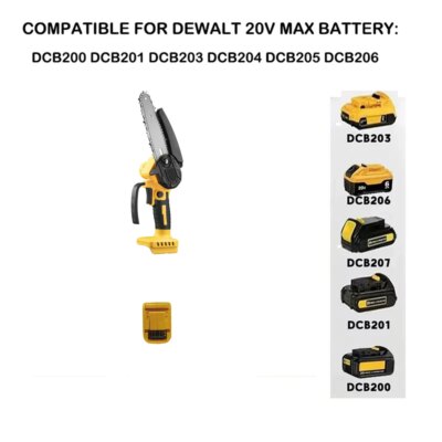 Mini Chainsaw 4/6-Inch Cordless Woodworking Handheld Garden Electric Saw Cutting Power Tool Fit Dewalt/Milwaukee 18V Battery - Image 4