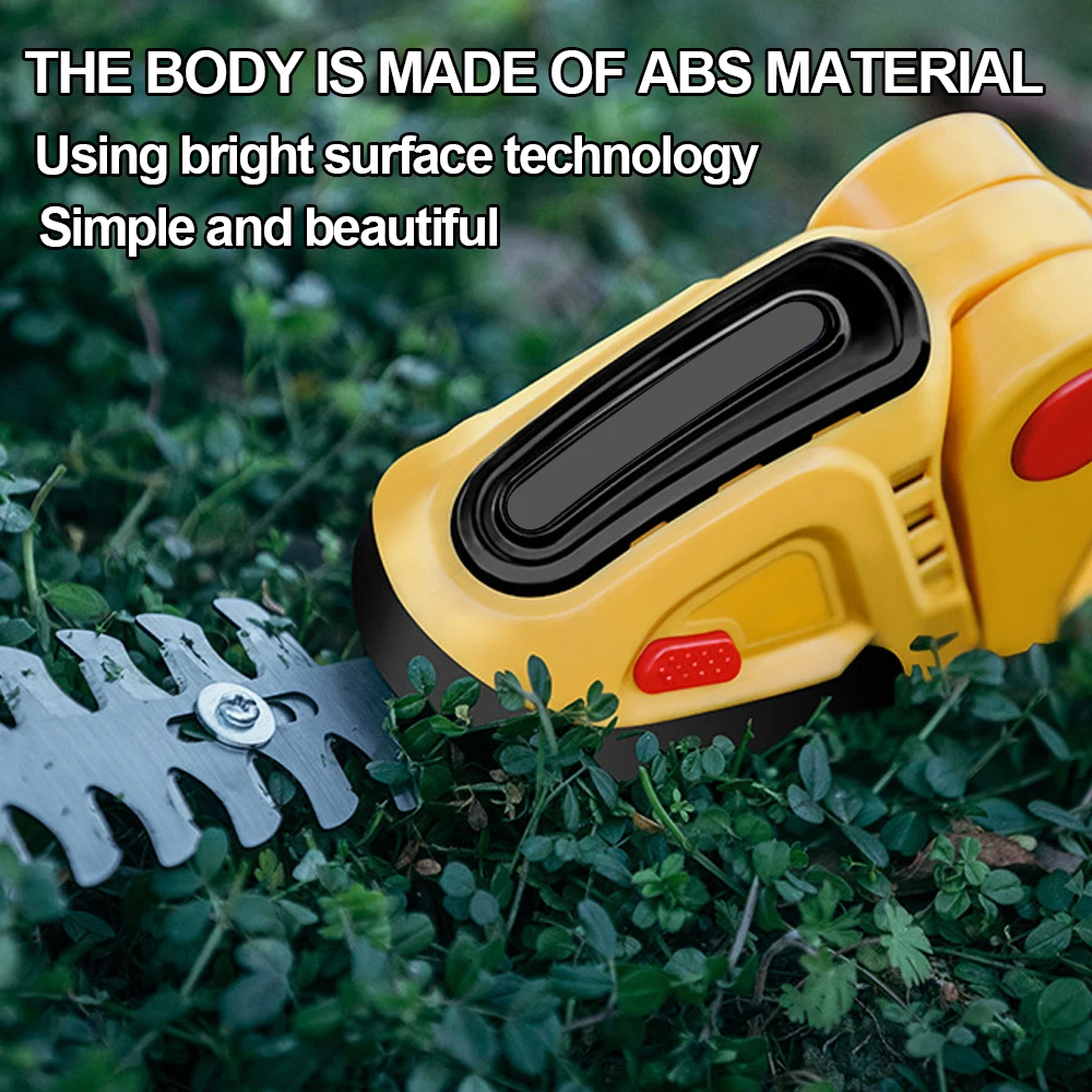Electric Hedge Trimmer 2 In 1 Cordless Rechargeable Handheld 90 Degree Adjustable Trimmer Shrub  Weeding  Mower Home Garden Tool