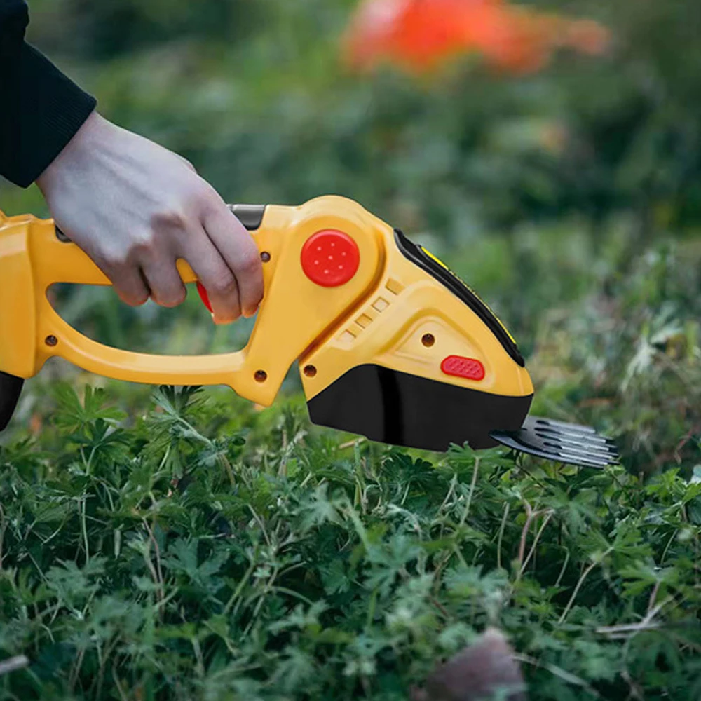 Electric Hedge Trimmer 2 In 1 Cordless Rechargeable Handheld 90 Degree Adjustable Trimmer Shrub  Weeding  Mower Home Garden Tool
