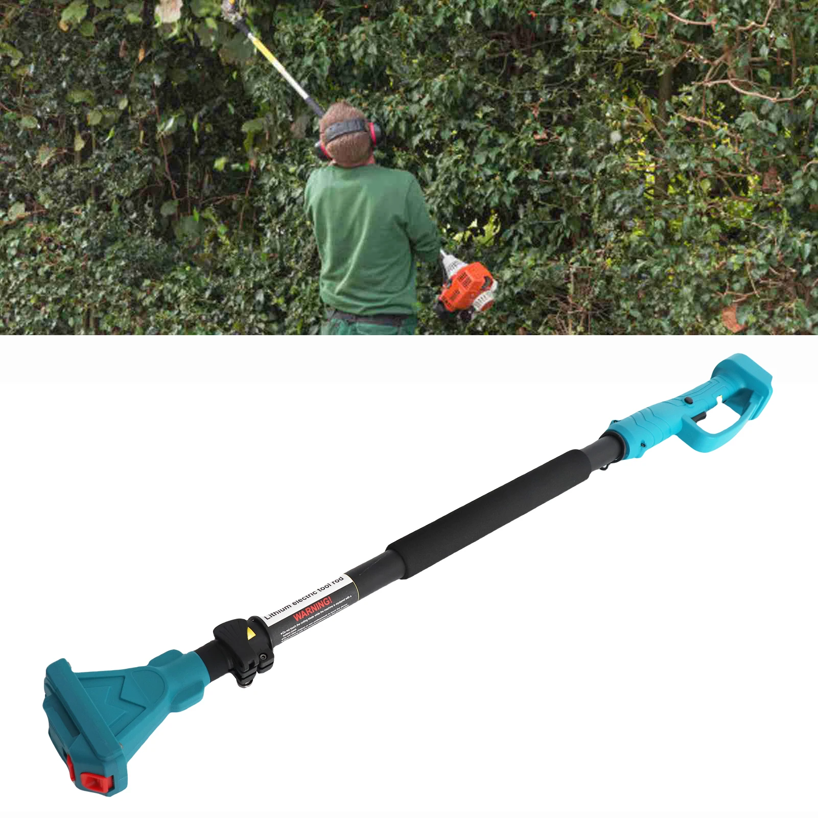 Cordless Pruning Shears Extension Pole Anti Slip Handle Electric Tree Pruner Pole 4.92 Ft Length Electric Chainsaw for Garden