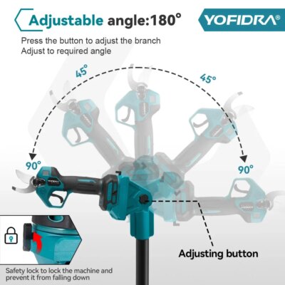 YOFIDRA Brushless Telescoping Pole Electric Chainsaw 3in1 High Scalable Pruner Shear Scissors Tool For Makita 18V Battery Pin - Image 4