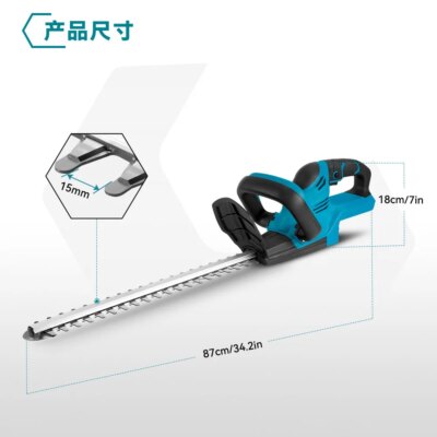 Cordless Electric Hedge Trimmer Multifunction Double Blades Garden Lawn Mower Tools For Makita 18V Battery(No Battery) - Image 5