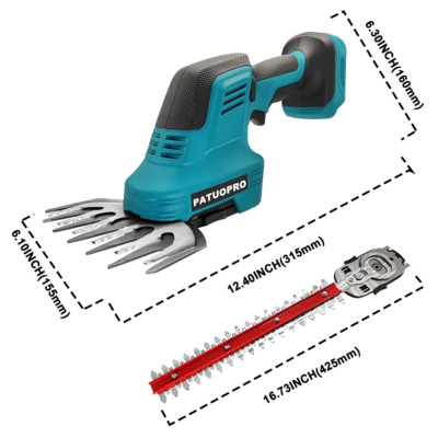 2 IN 1 Cordless Electric Hedge Trimmer Rechargeable Handheld Grass Cutter Hedge Trimmer For Makita 18V Battery(No Battery) - Image 4