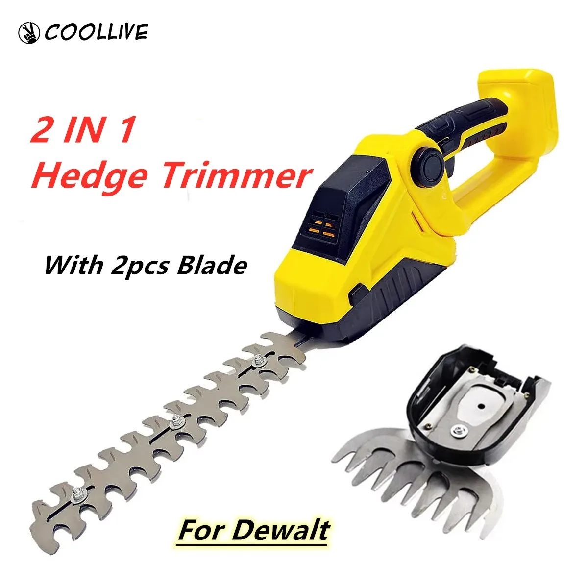 For Dewalt 20V 18V Battery Cordless Hedge Trimmer Grass Shears 2-in-1 Handheld Electric Shrub Trimmer Kit Garden Tools For Dewalt 20V 18V Battery Cordless Hedge Trimmer Grass Shears 2-in-1 Handheld Electric Shrub Trimmer Kit Garden Tools