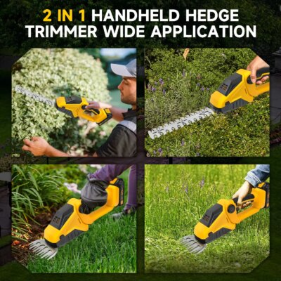 For Dewalt 20V 18V Battery Cordless Hedge Trimmer Grass Shears 2-in-1 Handheld Electric Shrub Trimmer Kit Garden Tools - Image 6