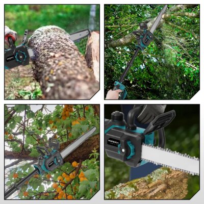YOFIDRA 12Inch 7000W Brushless Chainsaw Cordless Pruning Chain Saws Garden Wood Cutting Power Tools For Makita Battery Pin - Image 6