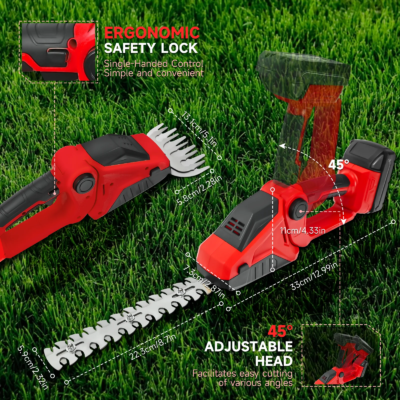 Cordless Hedge Trimmer Electric Grass Trimmer Bush Trimmer Grass Shears Garden Tools for Milwaukee 18V Battery (No Battery) - Image 3