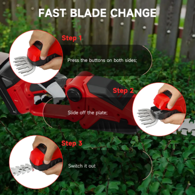 Cordless Hedge Trimmer Electric Grass Trimmer Bush Trimmer Grass Shears Garden Tools for Milwaukee 18V Battery (No Battery) - Image 6