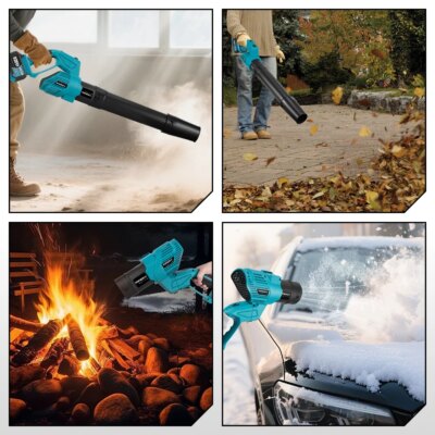 YOFIDRA 3000W 2In1 Brushless Electric Turbo Fan Blowers High Power Air Blower Leaf Snow Dust Cleaning Tool ForMakita Battery Pin - Image 5