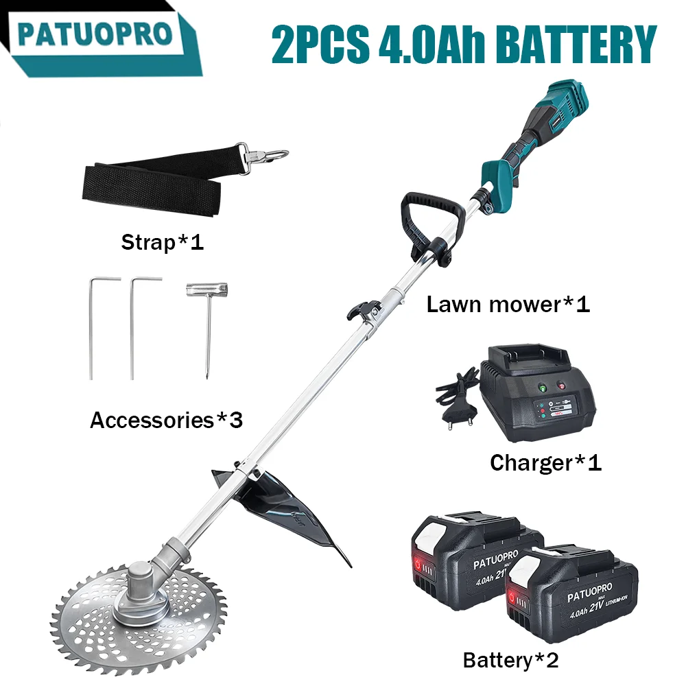 9 Inch Brushless Cordless Lawn Mower Electric Grass Trimmer Cutter Adjustable Length Pruning Garden Tools For Makita 18V Battery 9 Inch Brushless Cordless Lawn Mower Electric Grass Trimmer Cutter Adjustable Length Pruning Garden Tools For Makita 18V Battery