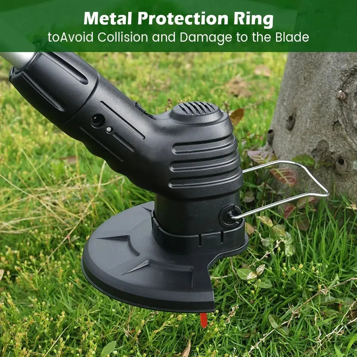 Low Noise Cordless Grass Trimmer Rechargeable Electric Handheld Garden Lawn Mower Tool Portable Trimming for Garden Flower