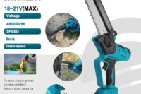 Electric Goddess 8 Inch Brushless Cordless Electric Chain Saw Rechargeable Woodworking Garden Power Tools For Makita 18V Battery