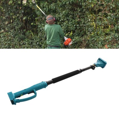 Cordless Pruning Shears Extension Pole Anti Slip Handle Rotating Head Electric Tree Pruner Pole 4.92 Ft Length for Garden Blue - Image 3