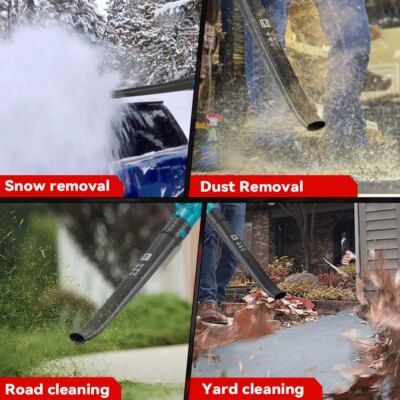 ​ONEVAN Brushless Electric Leaf Blower 5500W Portable Rechargeable air Blower Dust Snow Blowing Power Tool For Makita BatteryPin - Image 6